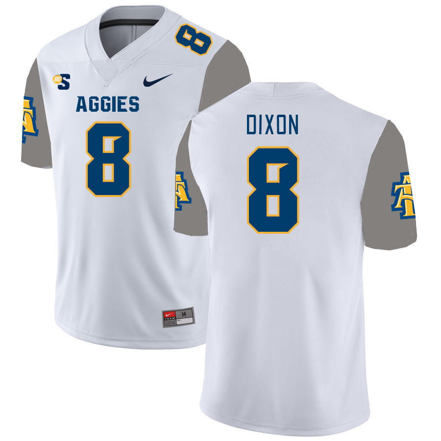 Men-Youth #8 Charlie Dixon North Carolina A&T Aggies 2023 College Football Jerseys Stitched-White